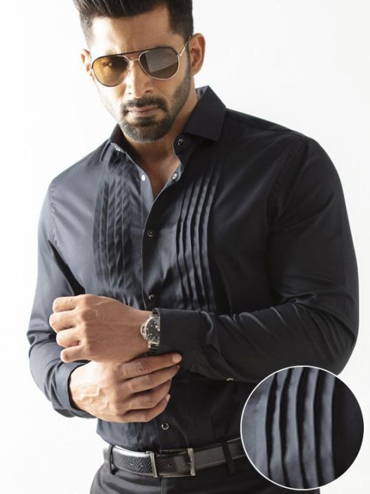Black tuxedo shirt near me Clearance