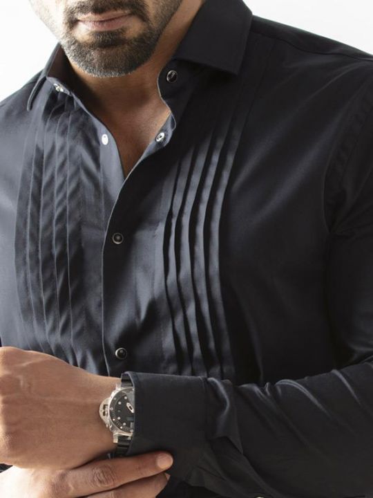 the black tux shirts
