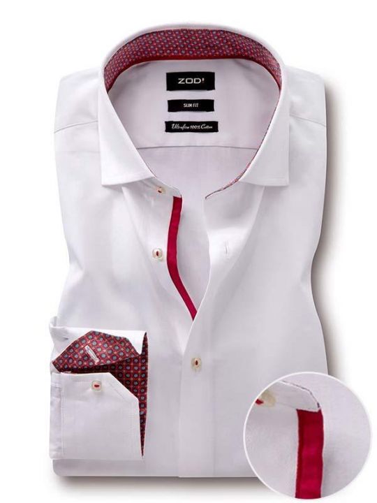 Buy Slim Fit White Cotton Solid Shirt | Zodiac