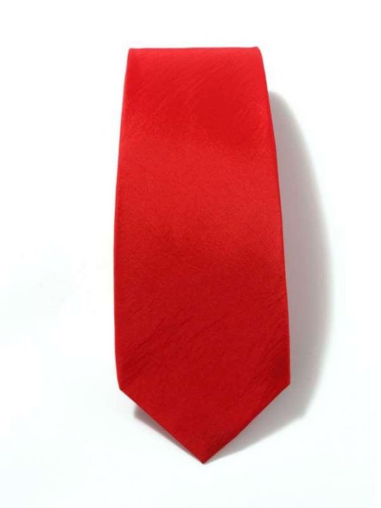 Buy Dark Red Solid Polyester Tie | Zodiac