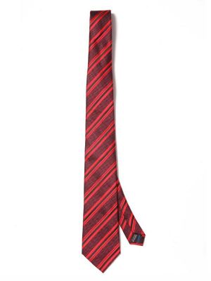 Kingsford Slim Striped Maroon Polyester Tie