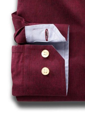 Daniel Solid Burgundy Casual Cotton Shirt