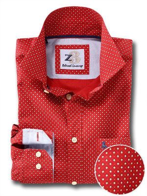 Pryor Printed Red Casual Cotton Shirt