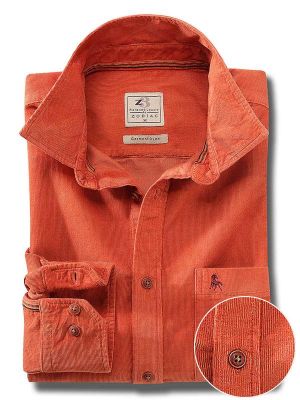 Rodeo Corduroy Rust Casual Cotton Shirt
