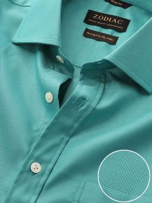 Marzeno Solid Aqua Classic Fit Evening Cotton Shirt