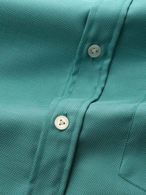 Marzeno Solid Aqua Classic Fit Evening Cotton Shirt