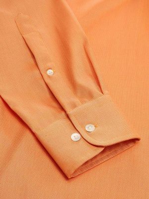 Marzeno Solid Orange Classic Fit Evening Cotton Shirt