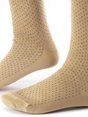 Micro Dot Beige Socks