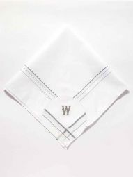Initial "W" 3 pcs Handkerchief Pack