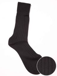 Rib Black Socks