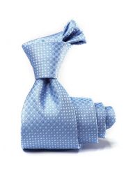 Kingcross Structure Solid Blue Polyester Tie