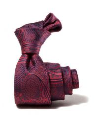 Prato All Over Dark Red Polyester Tie