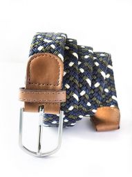 z3 Navy/ Olive/ Green Braided Non-leather Belt