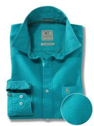 Manchester Solid Jade Casual Cotton Shirt