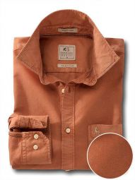 Ramos Solid Rust Casual Cotton Shirt