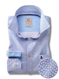 Leicester Printed Sky Casual Cotton Shirt