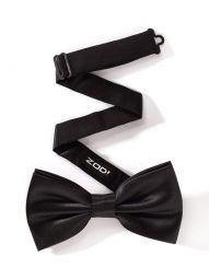 ZBT-17 Solid Black Polyester Tie