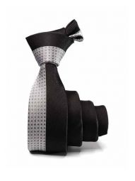 ZT-305 Dots Dark Grey Polyester Tie