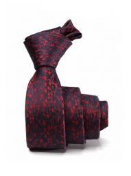 ZT-301 Structure Solid Maroon Polyester Tie