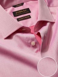 Antonello Solid Pink Tailored Fit Formal Cotton Shirt
