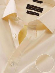 Antonello Solid Yellow Classic Fit Formal Cotton Shirt
