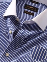 Bankers Striped Ink Classic Fit Formal Cotton Shirt
