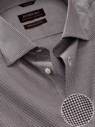 Barboni Checks Black & White Tailored Fit Formal Cotton Shirt