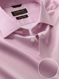 Bassano Printed Pink Tailored Fit Formal Cotton Shirt