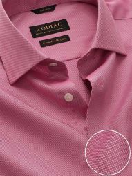 Marzeno Solid Rose Tailored Fit Casual Cotton Shirt