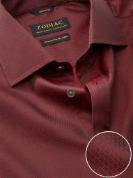 Bruciato Solid Maroon Classic Fit Evening Cotton Shirt