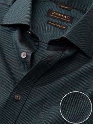 Bruciato Solid Teal Classic Fit Evening Cotton Shirt