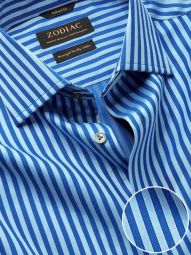 Bruciato Solid Blue Tailored Fit Evening Cotton Shirt