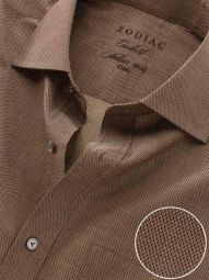 Carletti Solid Olive Classic Fit Formal Cotton Shirt