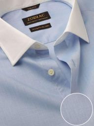 Bankers Solid Sky Classic Fit Formal Cotton Shirt