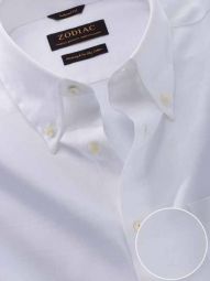 Marinetti Solid White Tailored Fit Formal Cotton Shirt