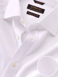 Marinetti Solid White Classic Fit Formal Cotton Shirt