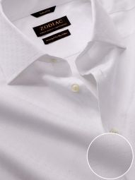 Matera Solid White Tailored Fit Formal Cotton Shirt