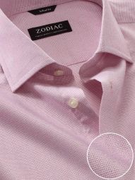 Mazzaro Checks Pink Tailored Fit Formal Cotton Shirt