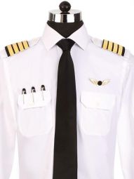 Pilot Solid White Slim Fit Formal Cotton Blend Shirt