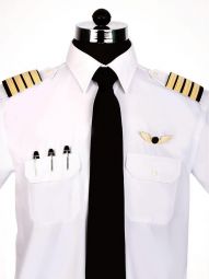 Pilot Solid White Classic Fit Formal Cotton Blend Shirt
