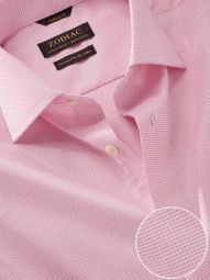 Ponte Checks Pink Tailored Fit Formal Cotton Shirt