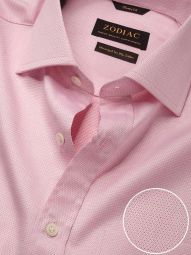 Tramonti Solid Pink Classic Fit Formal Cotton Shirt