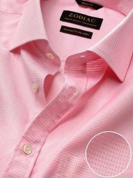 Tramonti Solid Pink Classic Fit Formal Cotton Shirt