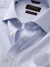 Tramonti Solid Sky Classic Fit Formal Cotton Shirt