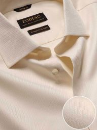 Antonello Solid Cream Tailored Fit Formal Cotton Shirt