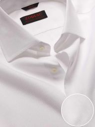 Cascia Checks White Slim Fit Formal Cotton Shirt