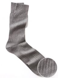 Moderena Melange Rib Light Grey Socks